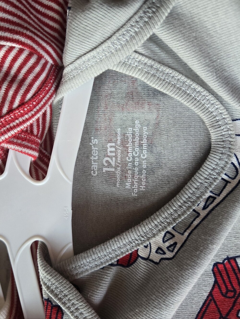 Carters Fire Themed 12mo Onesies